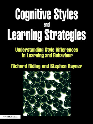cover image of Cognitive Styles and Learning Strategies